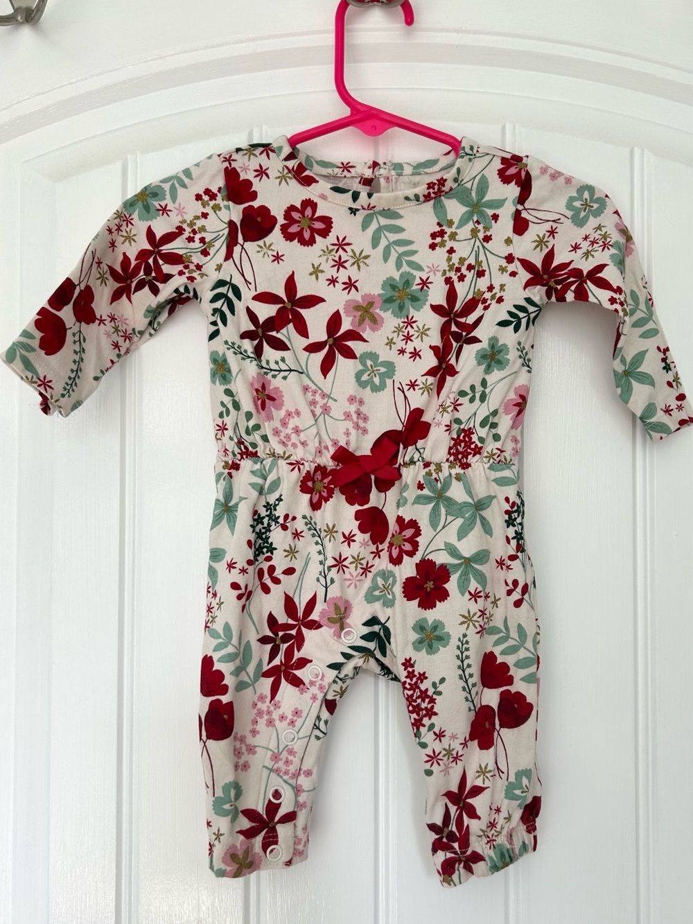 Baby Girls Mistletoe Christmas Onesie